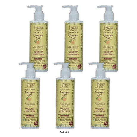 Hawaiian Silky Sesame Oil All In One Leave-In Conditioner 8 fl. oz. Moisturizin 8 Fl. Oz (Pack of 6)