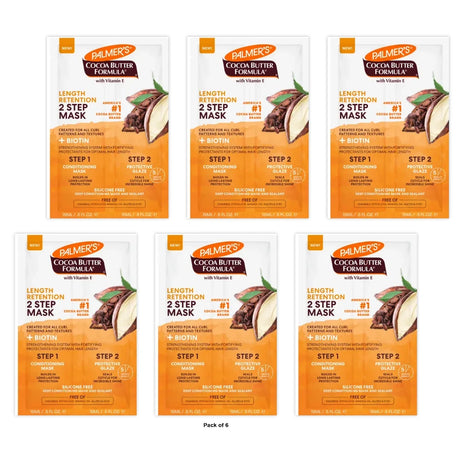Palmer s Cocoa Butter Formula Length Retention 2-Step Hair Mask 1 fl. oz. 0.5Fl. Oz (Pack of 6)