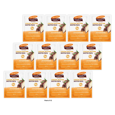 Palmer's Cocoa Butter & Biotin Length Retention Biotin Pack 2.1 Oz (Pack of 12)