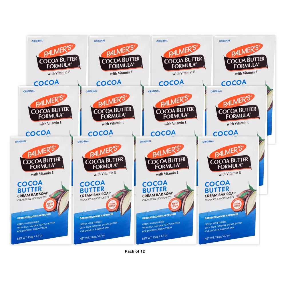 Palmer s Cocoa Butter Formula Daily Skin Therapy Cream Soap Bar with Vitamin E 4.7 Oz (Pack of 12)
