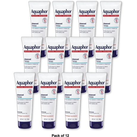 Aquaphor Advanced Therapy Healing Ointment Skin Protectant 7Oz (Pack of 12)