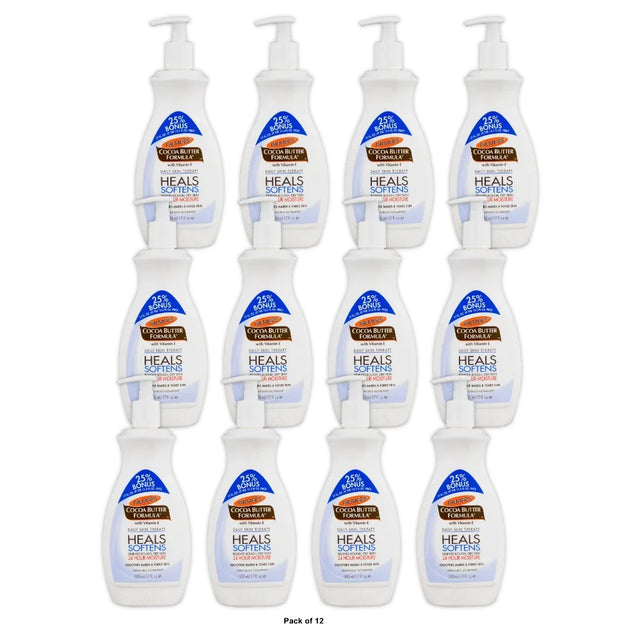 PALMER S PUMP Cocoa Butter Lotion BONUS w/Vit.E-17oz 17 Fl. Oz (Pack of 12)