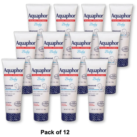 Aquaphor Healing Ointment Advanced Therapy Skin Protectant for Baby 7Oz (Pack of 12)