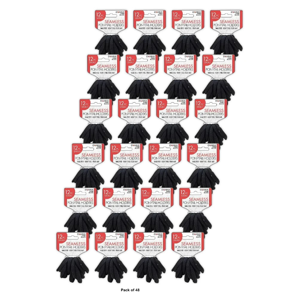 Donna Seamless Ponytail Holders Small 12 PC nan (Pack of 48)