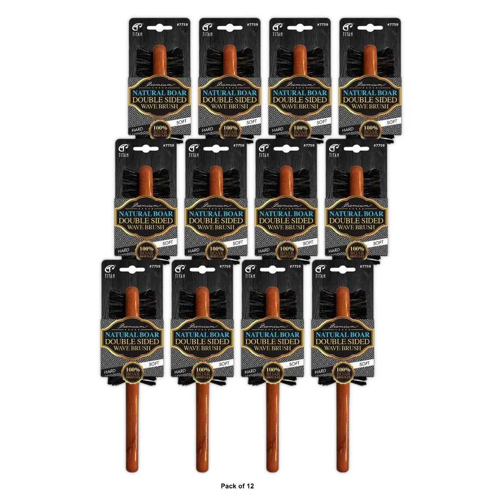 Titan Double Sided Wave Brush nan (Pack of 12)
