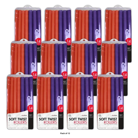 Donna Soft Twist Roller 10 Inch Long 7918 Purple and Orange Packaging May Vary nan (Pack of 12)