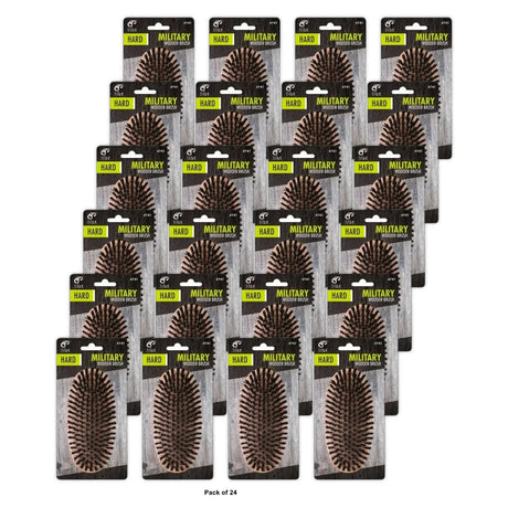 Titan Military Brush Hard Bristle Natural Silk 1 Ea nan (Pack of 24)