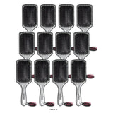 Donna Large Metallic Silver Paddle Hair Brush nan (Pack of 12)