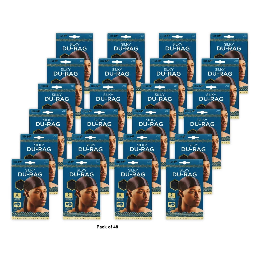 Titan Premium Collection Black Silky Du-Rag 1 ea nan (Pack of 48)