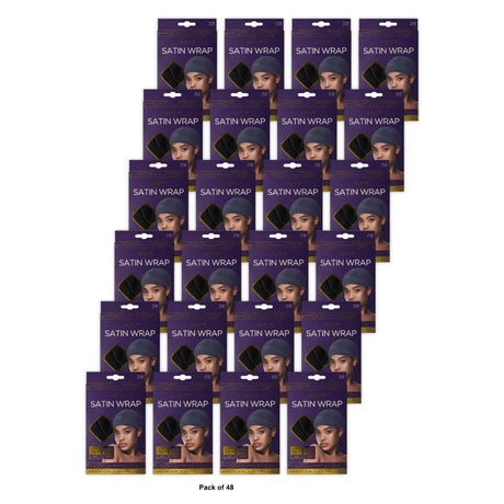 Donna Premium Collection Black Satin Wrap 1 ea nan (Pack of 48)