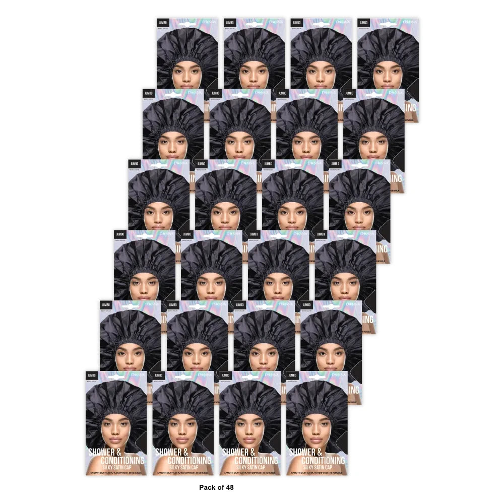 Donna Jumbo Shower and Conditioning Silky Satin Cap 82153 Assorted Packaging M nan (Pack of 48)