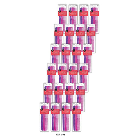 Donna 9 inches Style Combs Multi Colored 2 Ea nan (Pack of 48)