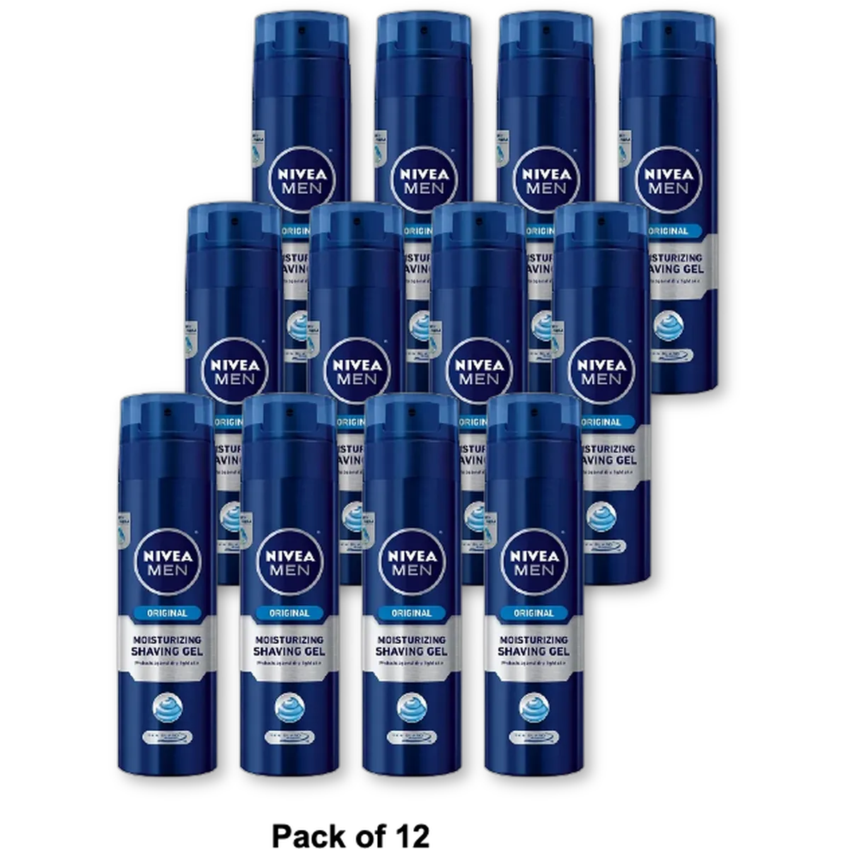 Nivea For Men Shaving Gel Mild 7Oz (Pack of 12)