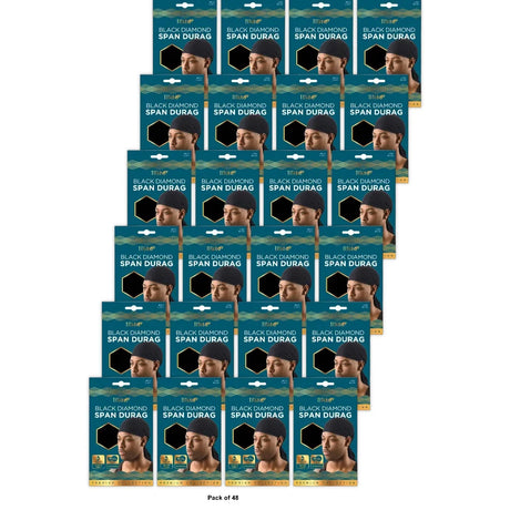 Titan Sport Black Diamond Span-Durag  Black 1 Each nan (Pack of 48)