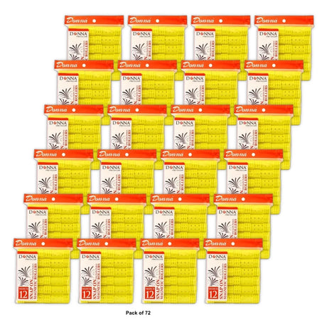 Donna Salon Quality Snap On Magnetic Hair Roller Medium  Yellow  12 Ea nan (Pack of 72)
