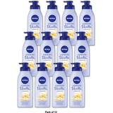NIVEA Oil Infused Vanilla and Almond Oil Body Lotion for Women, Fast-Absorbing For Skin 16.9Oz (Pack of 12)