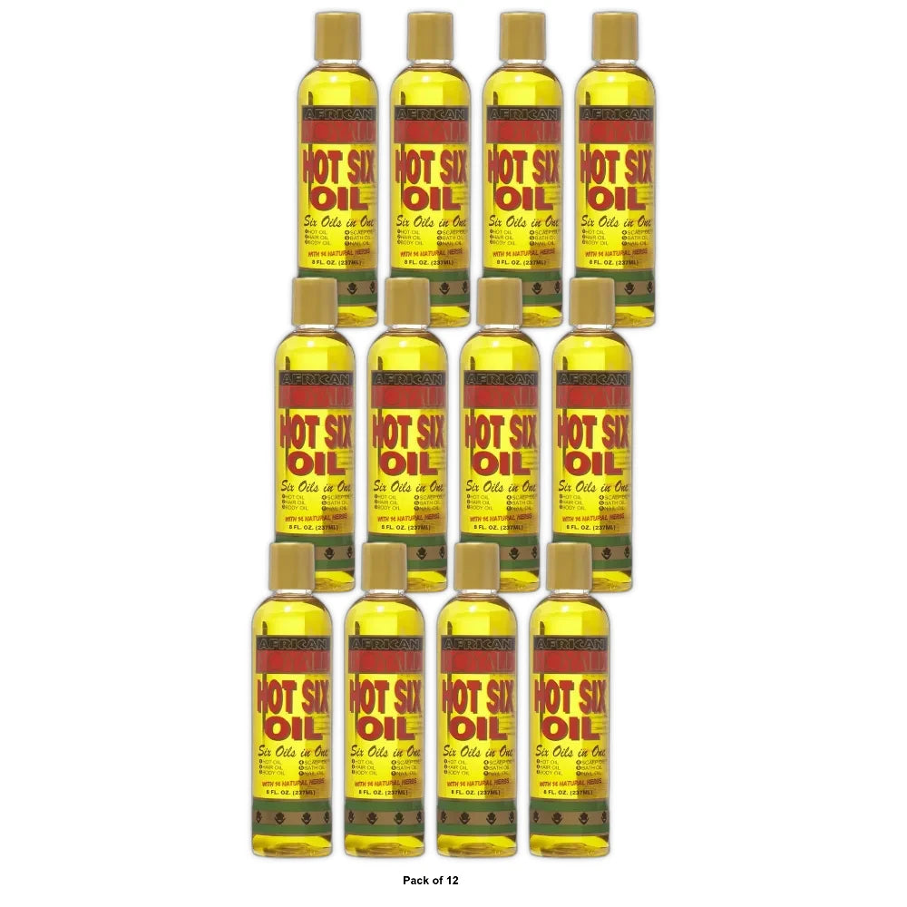African Royale Hot Six Oil  8 Oz 8 Fl. Oz (Pack of 12)