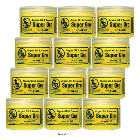 Bronner Brothers Supergro Argan & Coconut 6 Oz (Pack of 12)