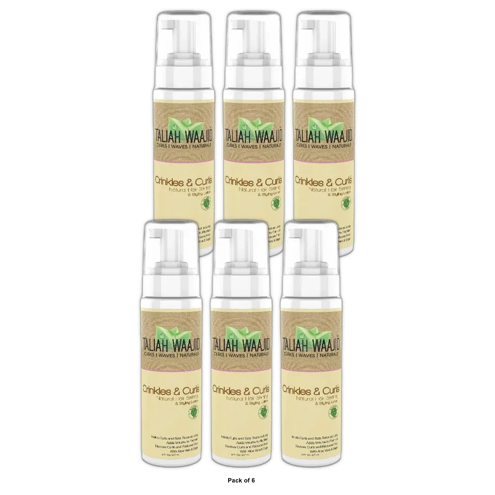 Taliah Waajid Black Earth Products Crinkles and Curls Natural Hair and Loc Styli 8 Fl. Oz (Pack of 6)
