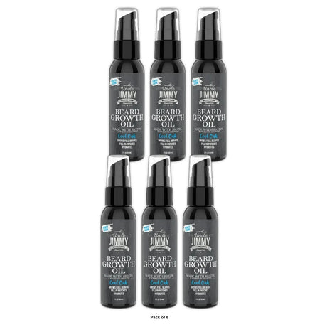 Uncle Jimmy 2 Oz. Cool Oak Beard Growth Oil 2 Fl. Oz (Pack of 6)