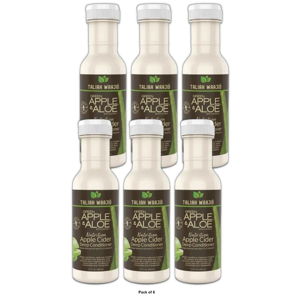 Taliah Waajid Green Apple & Aloe Nutrition Apple Cider Deep Conditioner - 12 fl 12 Fl. Oz (Pack of 6)