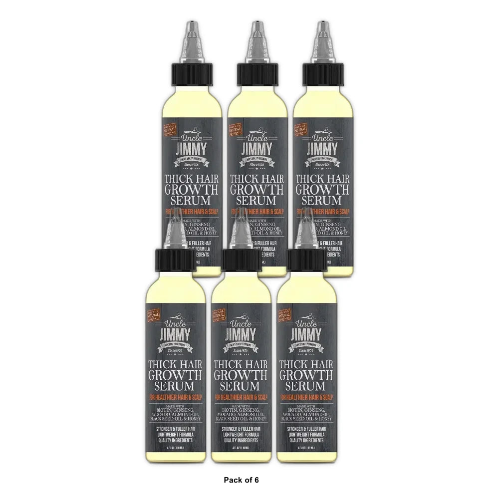 UNCLE JIMMY - Thick Hair Growth Serum 4 Fl. Oz (Pack of 6)