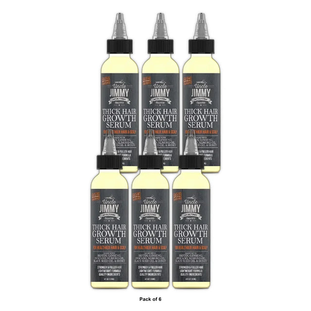 UNCLE JIMMY - Thick Hair Growth Serum 4 Fl. Oz (Pack of 6)