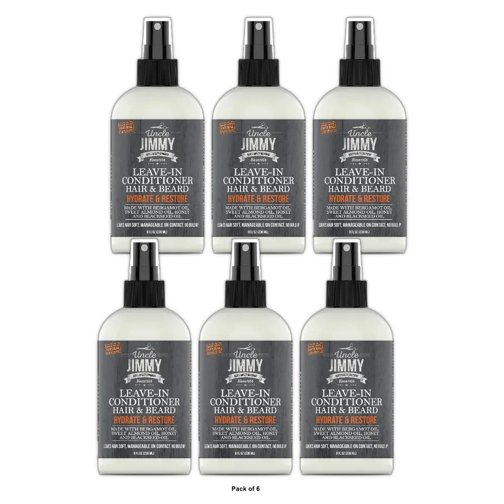 Uncle JIMMY - Hair Beard Leave-In Conditioner  8 oz 8 Fl. Oz (Pack of 6)