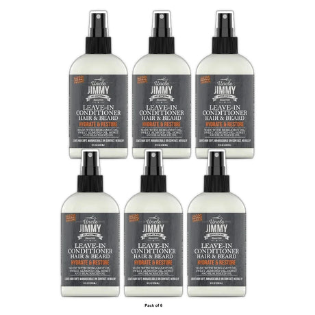 Uncle JIMMY - Hair Beard Leave-In Conditioner  8 oz 8 Fl. Oz (Pack of 6)
