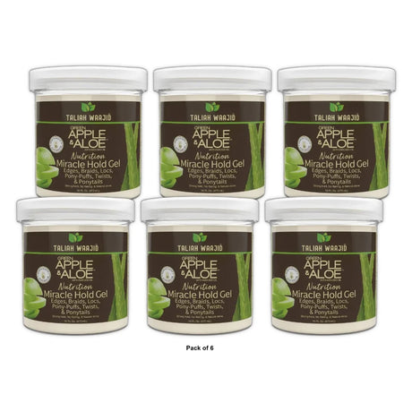 Taliah Waajid Green Apple & Aloe Frizz Control Hair Styling Gel with Green Apple 16 Fl. Oz (Pack of 6)