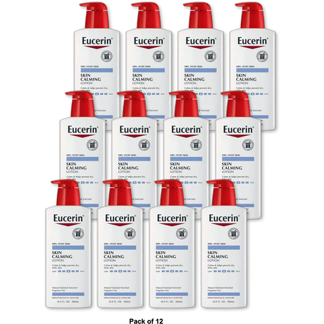Eucerin Skin Calming Body Lotion for Dry and Itchy Skin16Oz (Pack of 12)