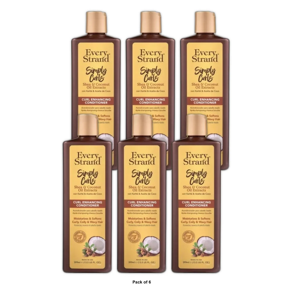 Every Strand Simply Curls Curl Enhancing Conditioner 13.5 Fl. Oz (Pack of 6)
