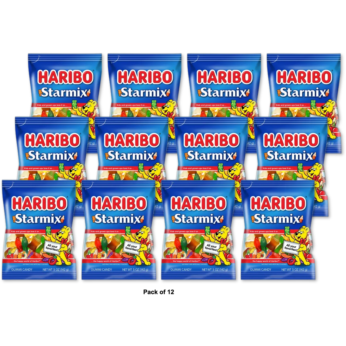 Haribo Star Mix Gummi Candy Assorted 5Oz (Pack of 12)