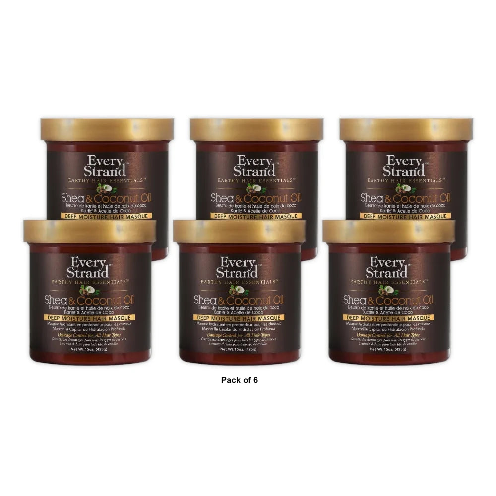 Every Strand Shea & Coconut Oil Deep Moisture Hair Masque  15 oz.  All Hair Type 15 Oz (Pack of 6)