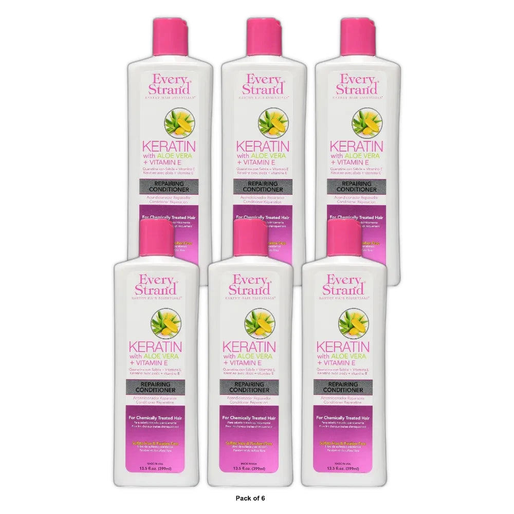 Every Strand Earthy Hair Essentials Daily Conditioners with Aloe  Keratin and Vi 13.5 Fl. Oz (Pack of 6)