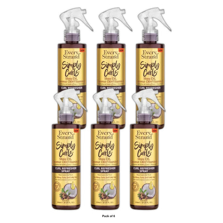 Every Strand Simply Curls Curl Refreshing Spray 8 Fl. Oz (Pack of 6)