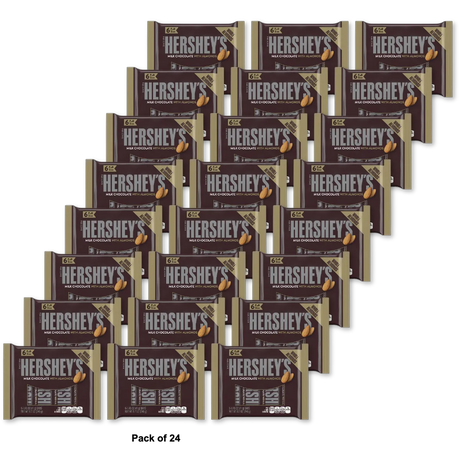 Hershey's Milk Chocolate with Whole Almonds Candy 1.45Oz (Pack of 24)