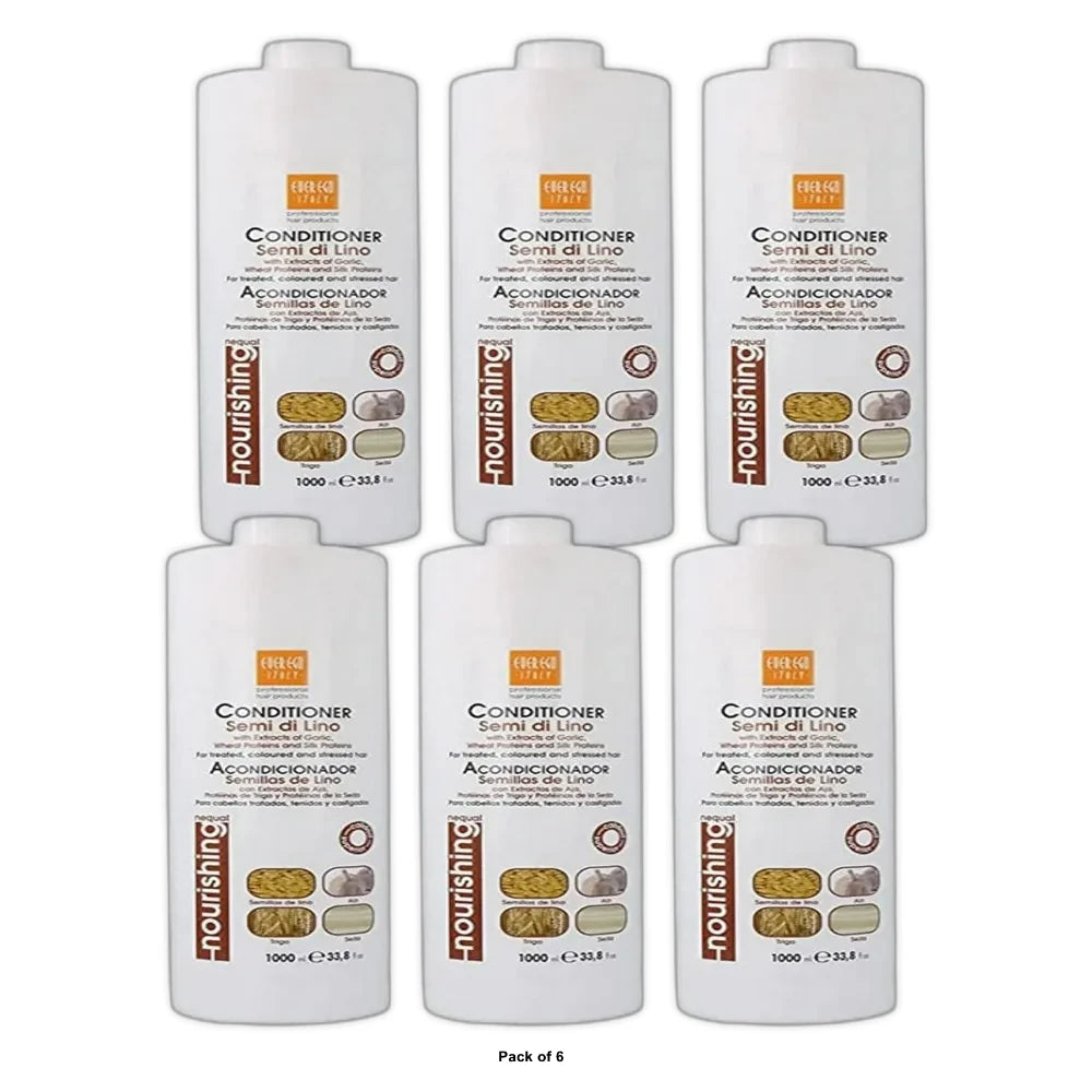 Ever Ego Semi Di Lino Conditioner With Extracts of Garlic and Wheat Proteins 33. nan (Pack of 6)