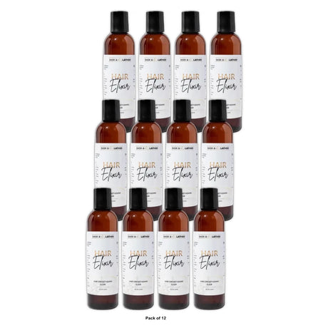 BASK & LATHER Elixir Hair Strengthening Oil with Jamaican Black Castor Oil  Adds 4 Fl. Oz (Pack of 12)