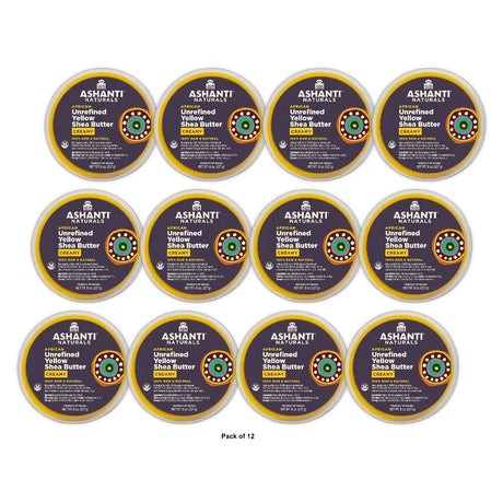 Ashanti Naturals Soft & Creamy Yellow Shea Butter Body Butter - 8 oz. 8 Fl.Oz (Pack of 12)