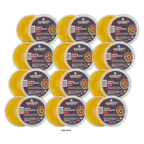 Ashanti Naturals Unrefined African Solid Yellow Shea Butter Body Butter  16 Ounc 16 Oz (Pack of 6)