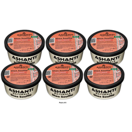 Ashanti Naturals- Shea Souffle Juicy Peach 8 oz 8 Oz (Pack of 6)