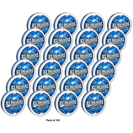 Ice Breakers Sugar Free Mints Coolmint Containers 1.5Oz (Pack of 192)