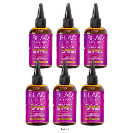 Blaq Luxury Sage & Lychee Mega Gro Repair and Strengthen Hair Serum  4 Oz 4 Fl. Oz (Pack of 6)