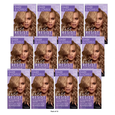 Dark and Lovely Fade Resist Permanent Hair Color - 378 Honey Blonde nan (Pack of 12)