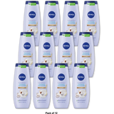 Nivea Coconut and Almond Milk Pampering Body Wash for Dry Skin 20Oz (Pack of 12)