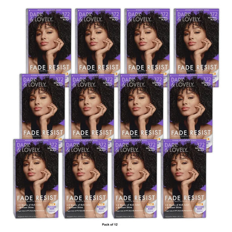 Dark and Lovely Fade Resist Permanent Hair Color - 401 Natural Black nan (Pack of 12)