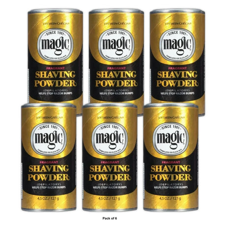 SoftSheen-Carson Fragrant Magic Shaving Powder with Fragrance  Helps Stop Razor 4.5 Oz (Pack of 6)