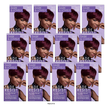 Dark and Lovely Fade Resist Permanent Hair Color - 362 Crimson Moon nan (Pack of 12)