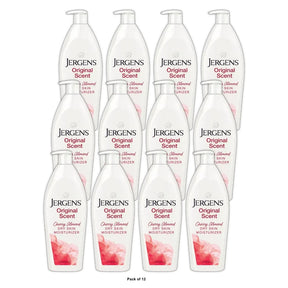 Jergens Original Scent with Cherry Almond Essence Dry Skin Moisturizer 21 Fl. Oz (Pack of 12)